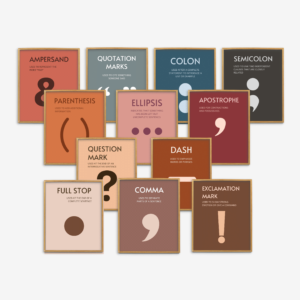 Punctuation Boho Set of 12