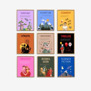 Literary Genres Posters Set of 9