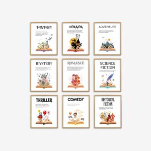 Literary Genres Posters Set of 9