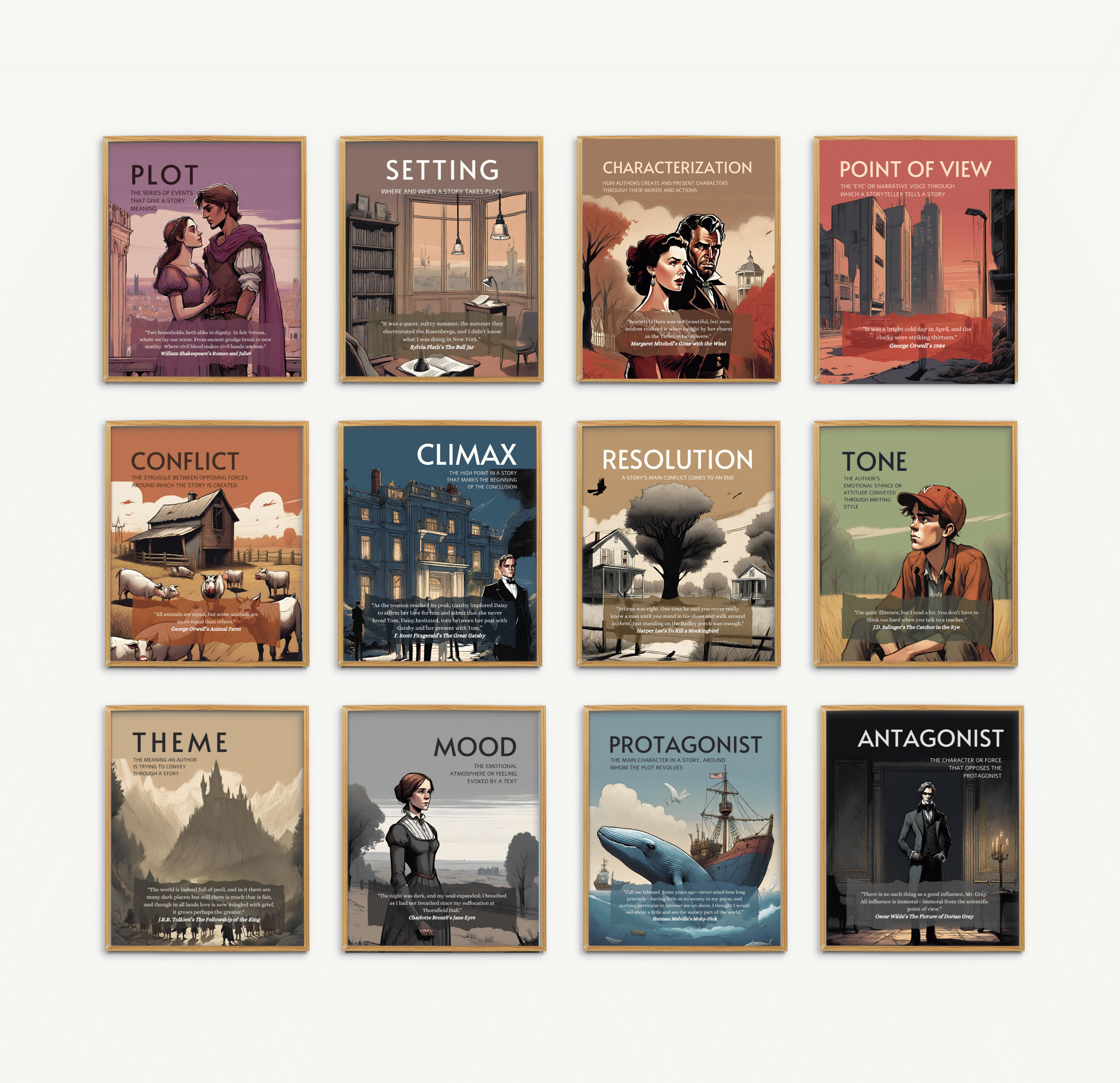 Literary Elements Set of 12