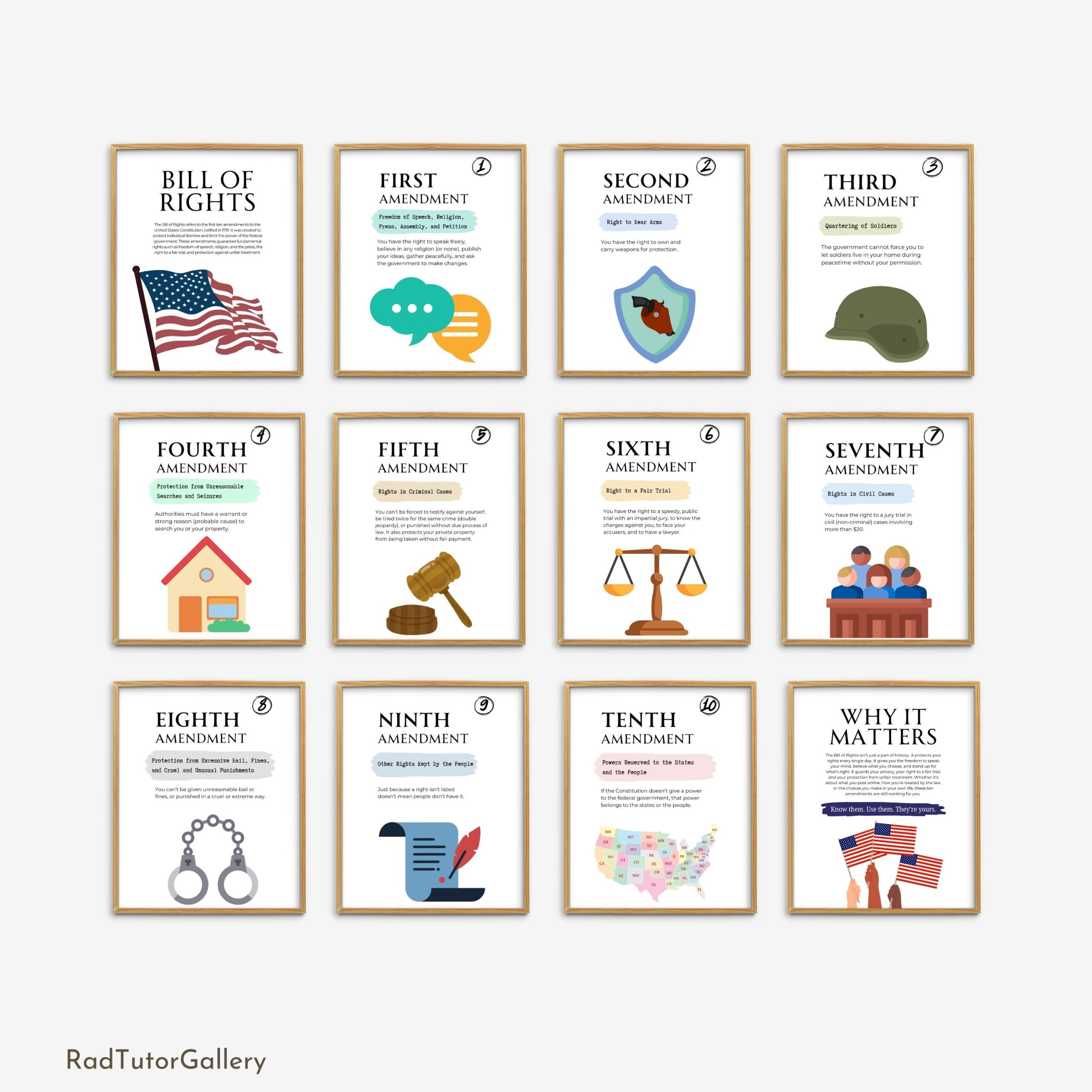 Bill of Rights Simplified Posters