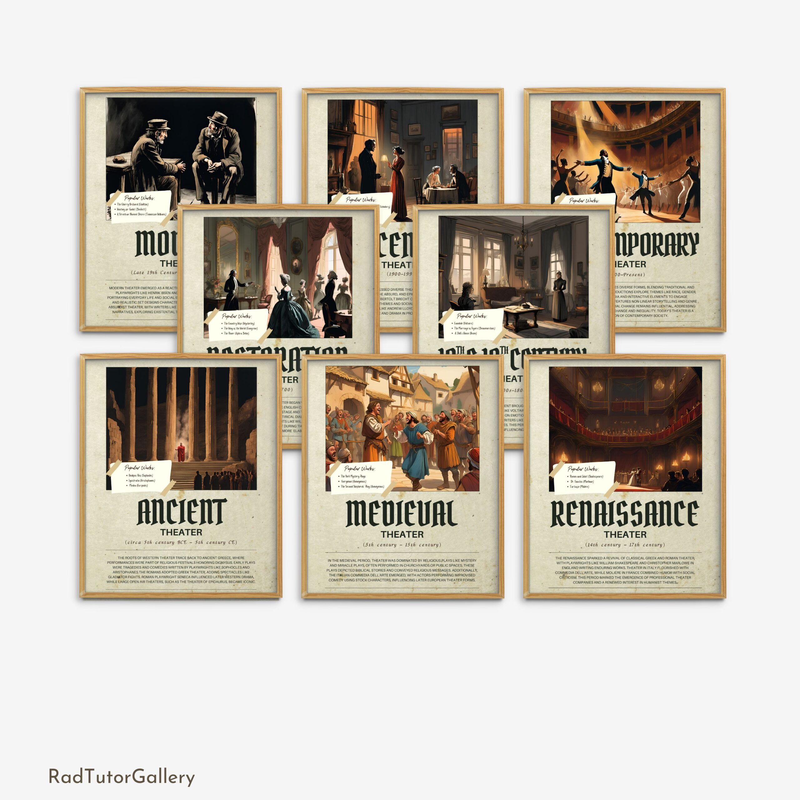 Theater Through Time Poster Set