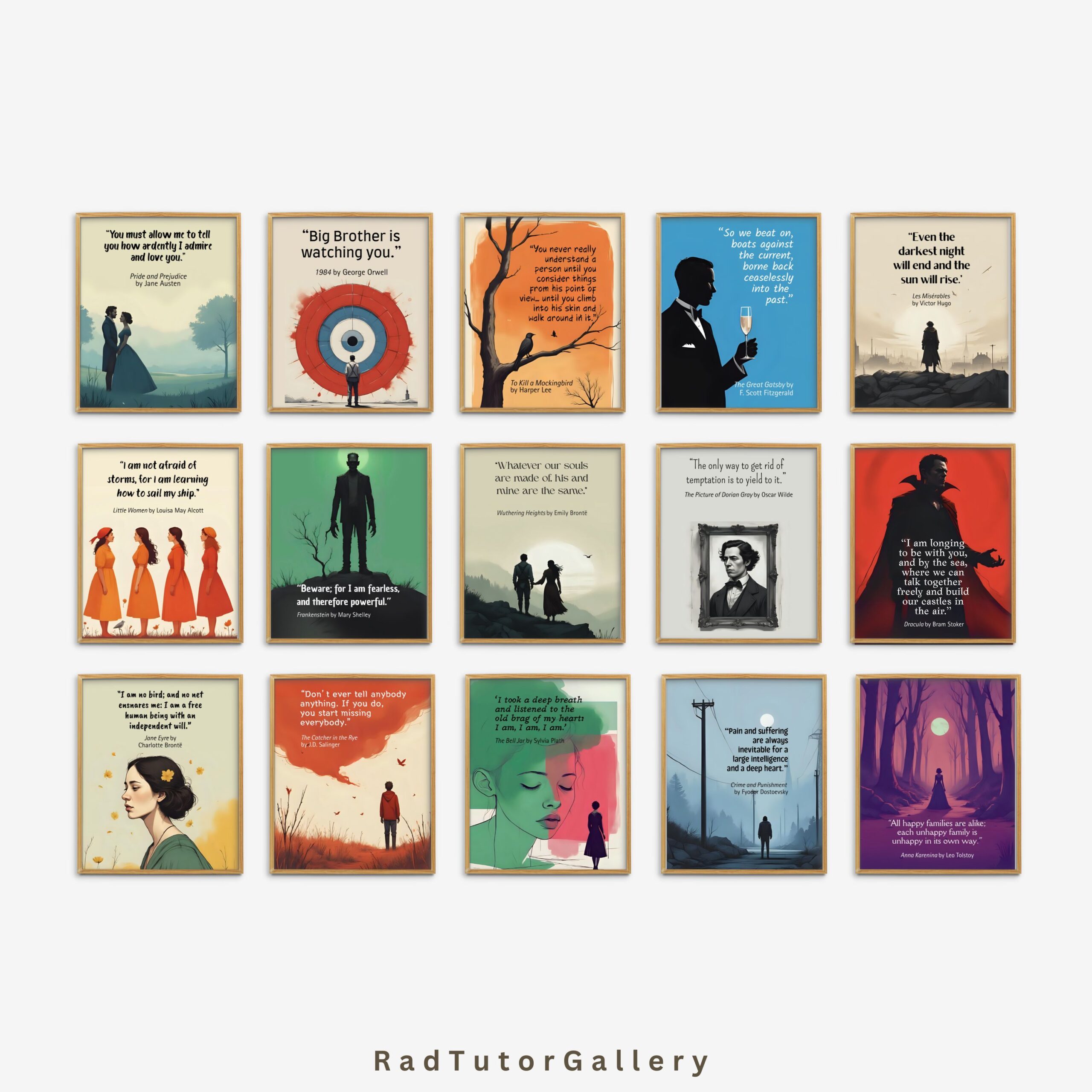 Popular Classic Book Quotes Set