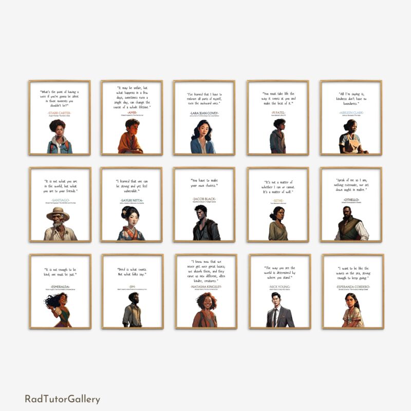 Famous Diverse Book Characters Set