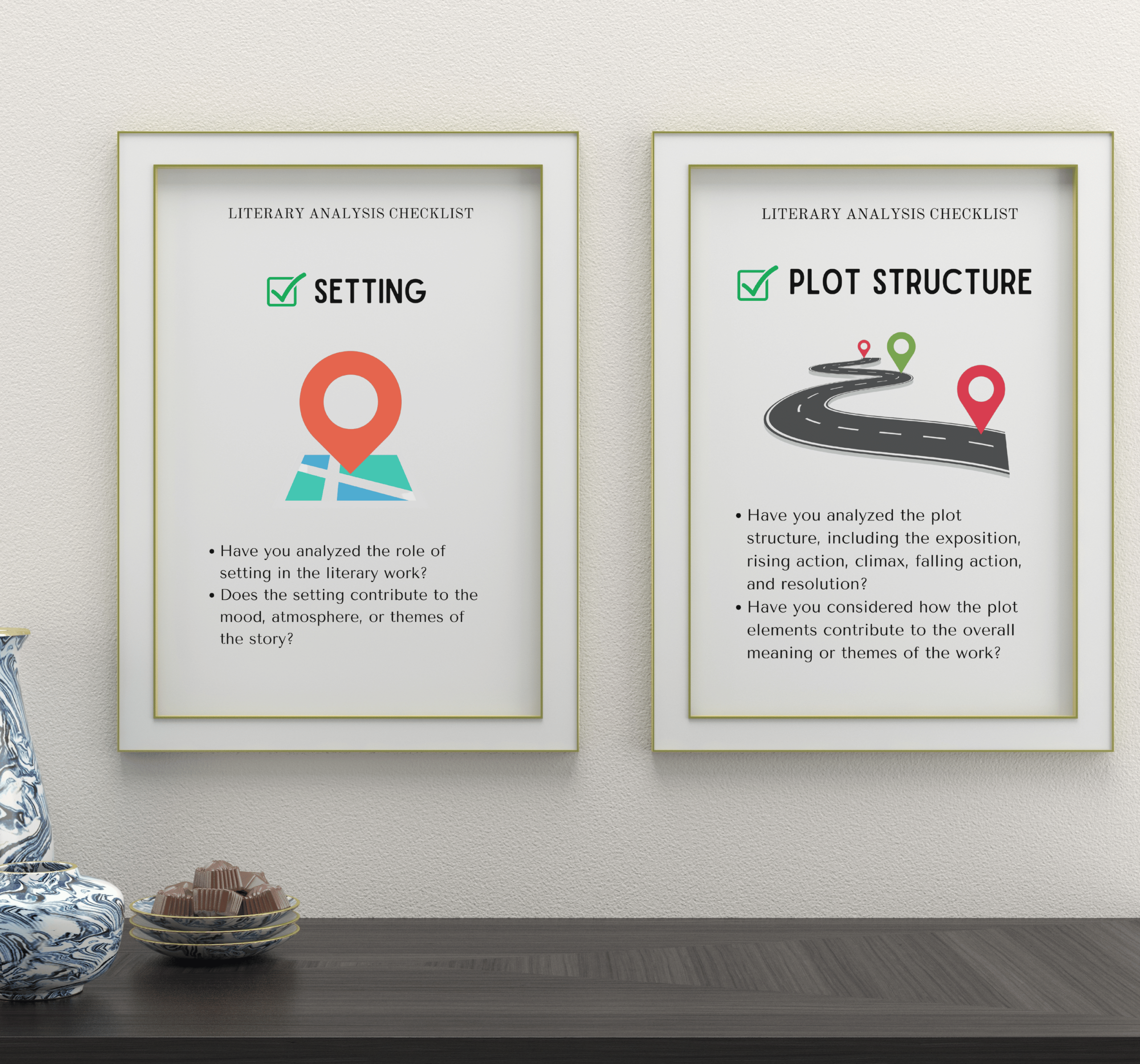 Literary Analysis Checklist Set