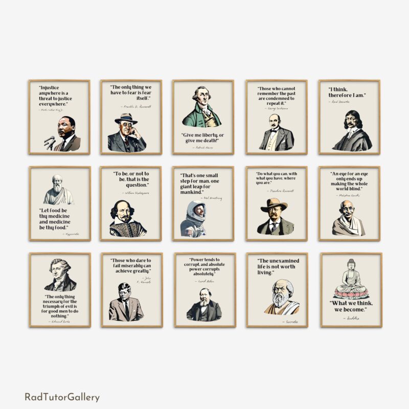 Famous Historical Quotes Set