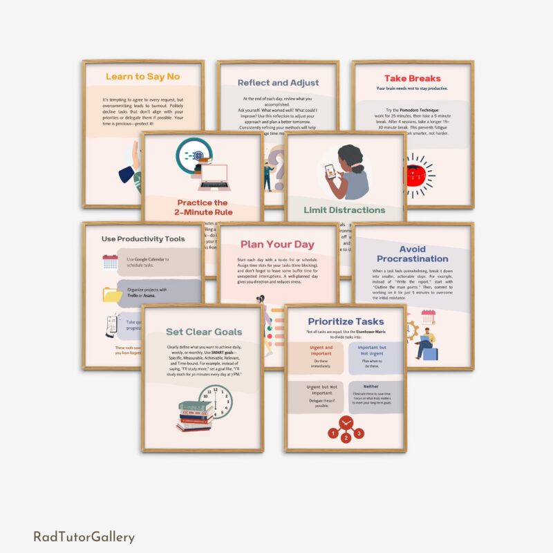 Time Management Tips Set