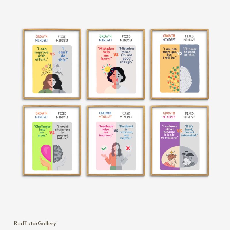 Growth Mindset VS Fixed Mindset Set