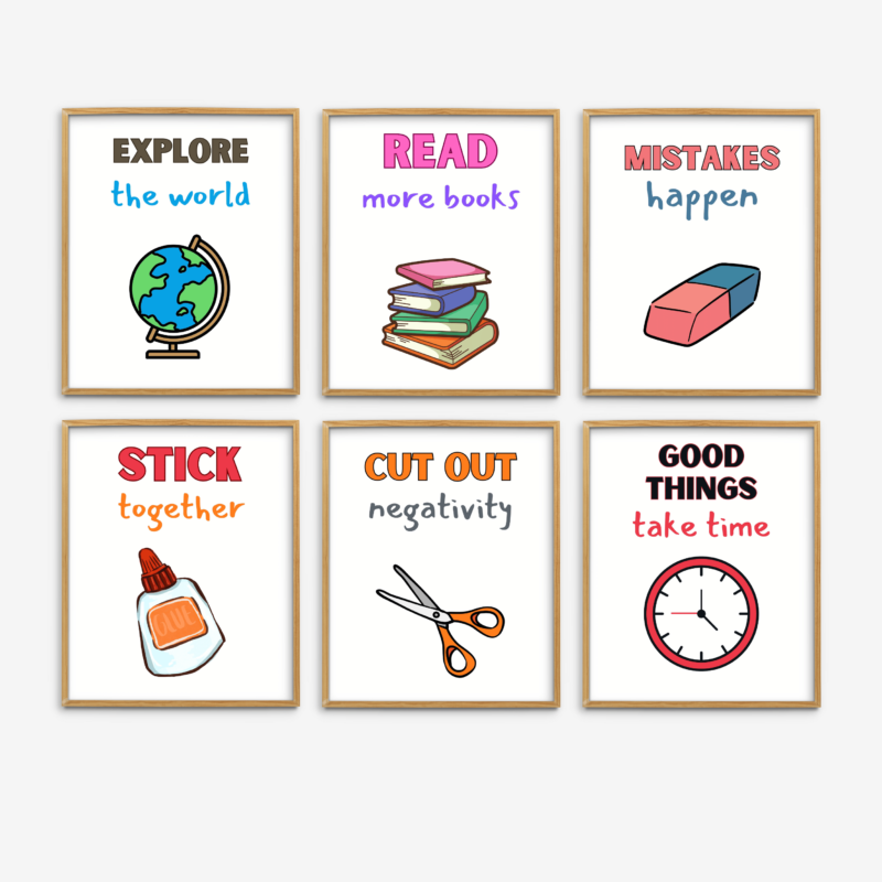 Classroom Items Motivational Set