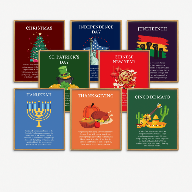 US Holidays and Celebrations Set