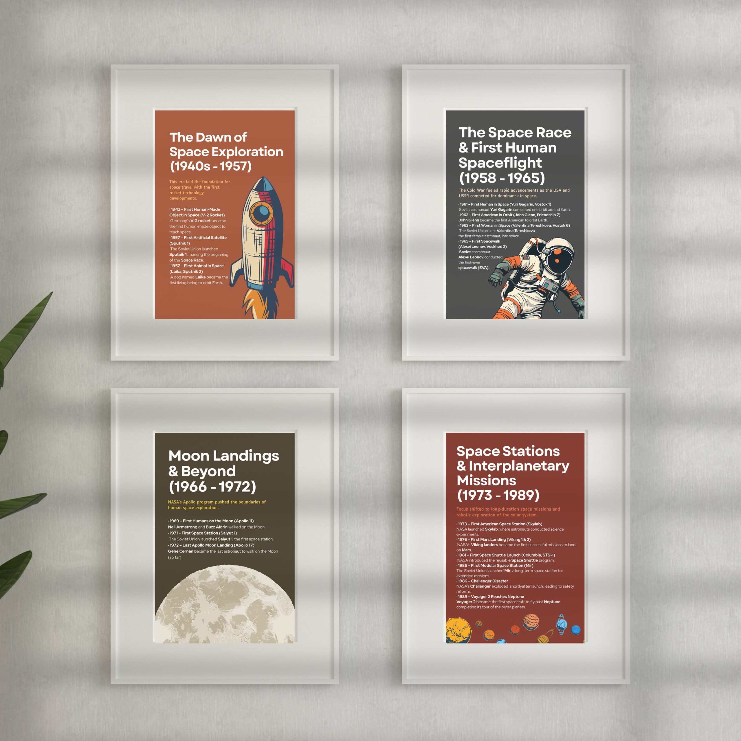 Space Exploration Timeline Set