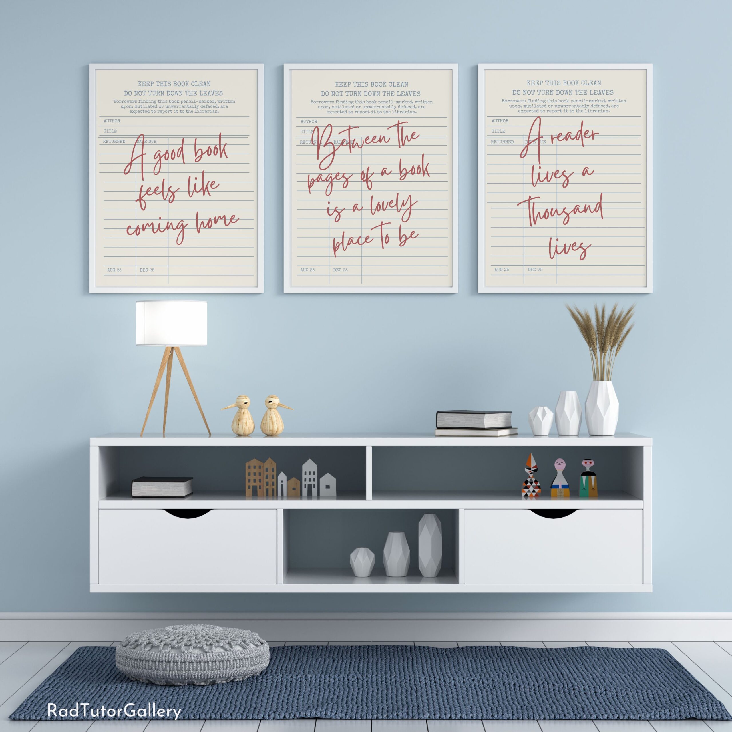 Library Card Quotes Set