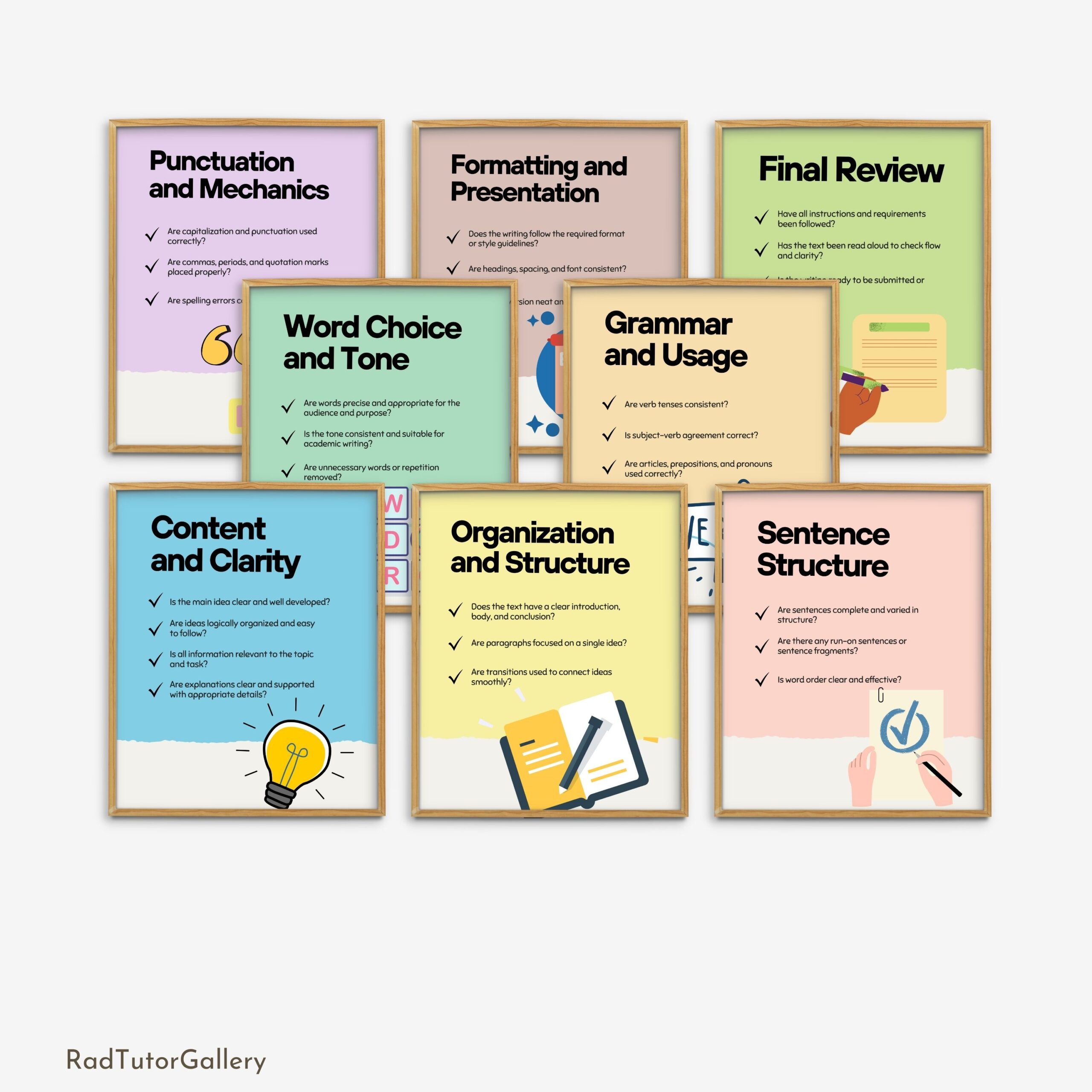 Editing and Proofreading Checklist Set