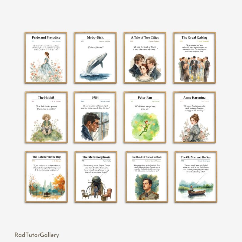 Famous First Lines in Literature Set