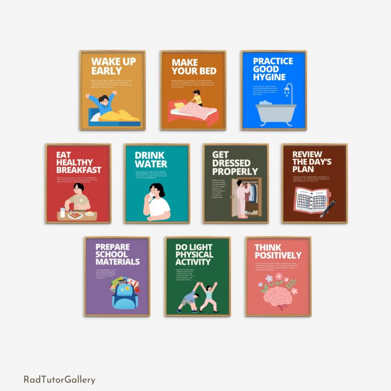 Healthy Morning Habits Set
