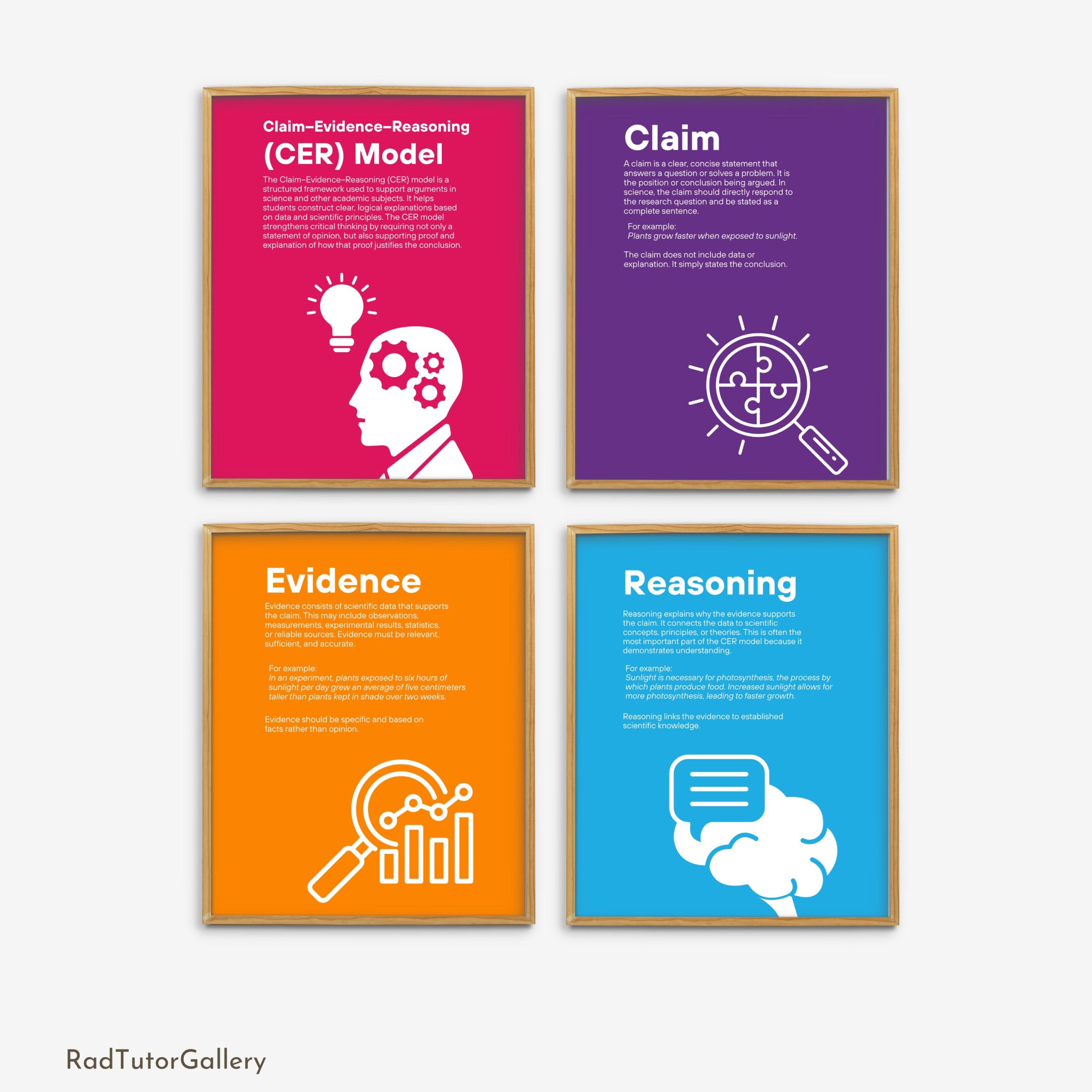Claim Evidence Reasoning (CER) Model Set