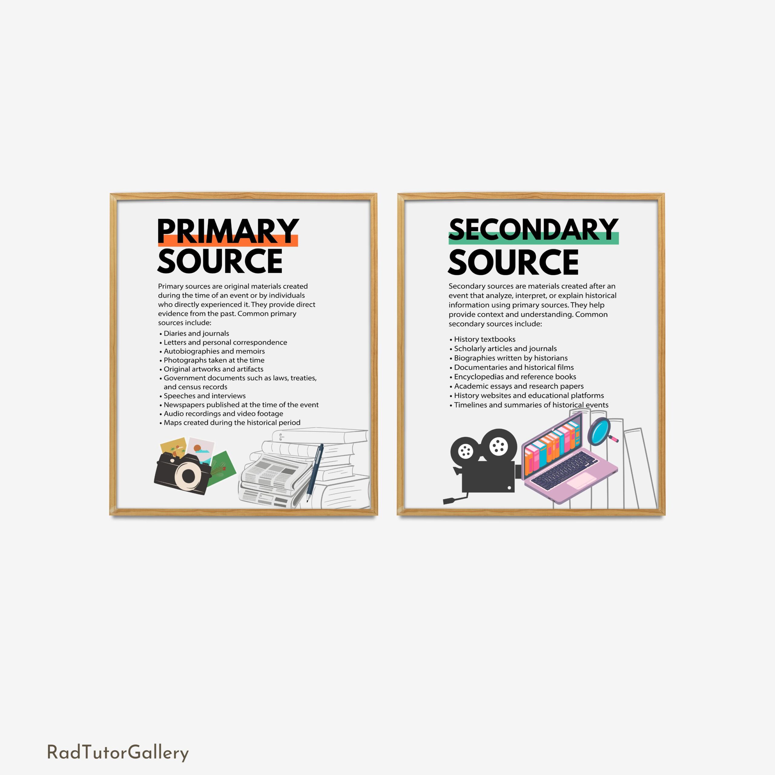Primary and Secondary Sources Set