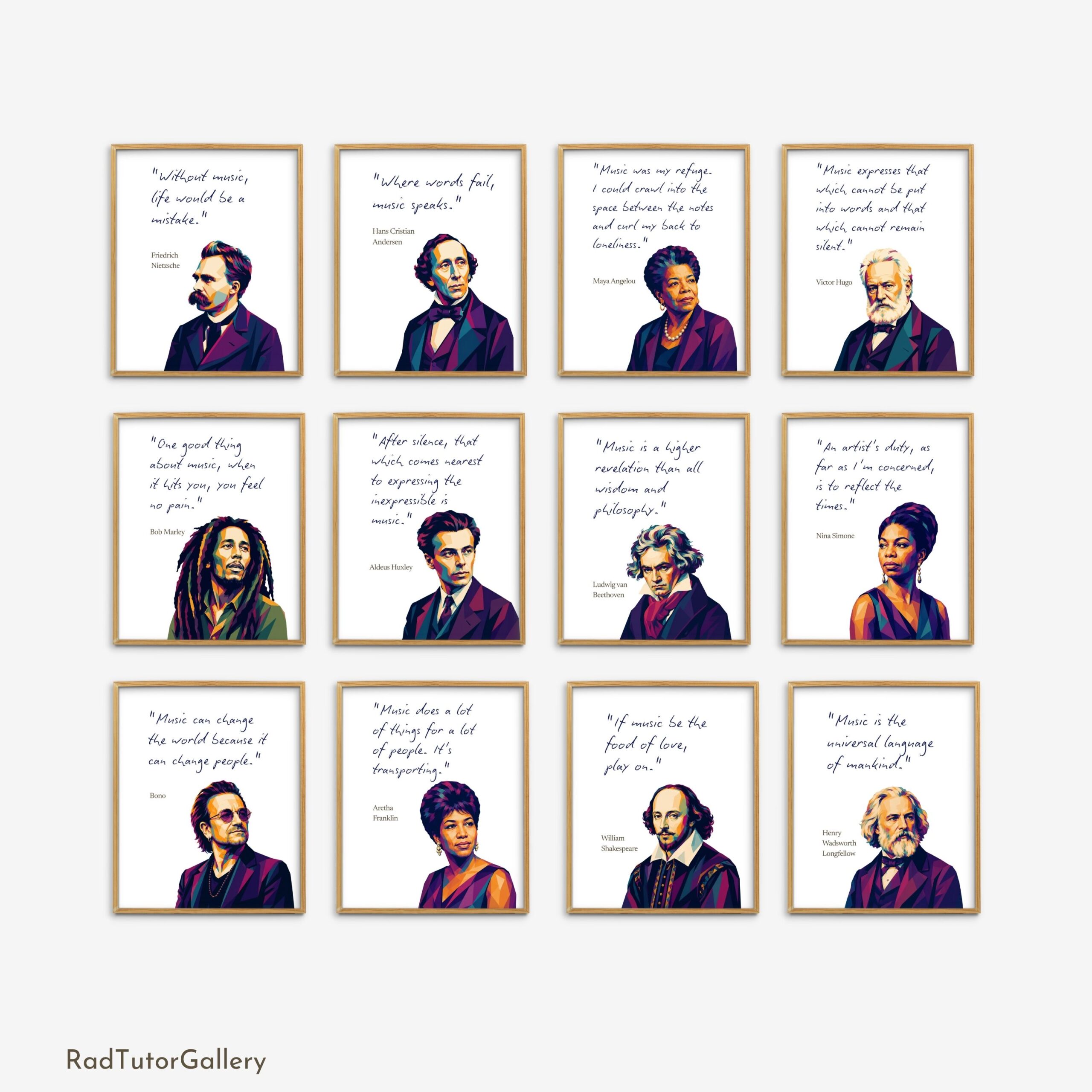 Famous Music Quotes Set
