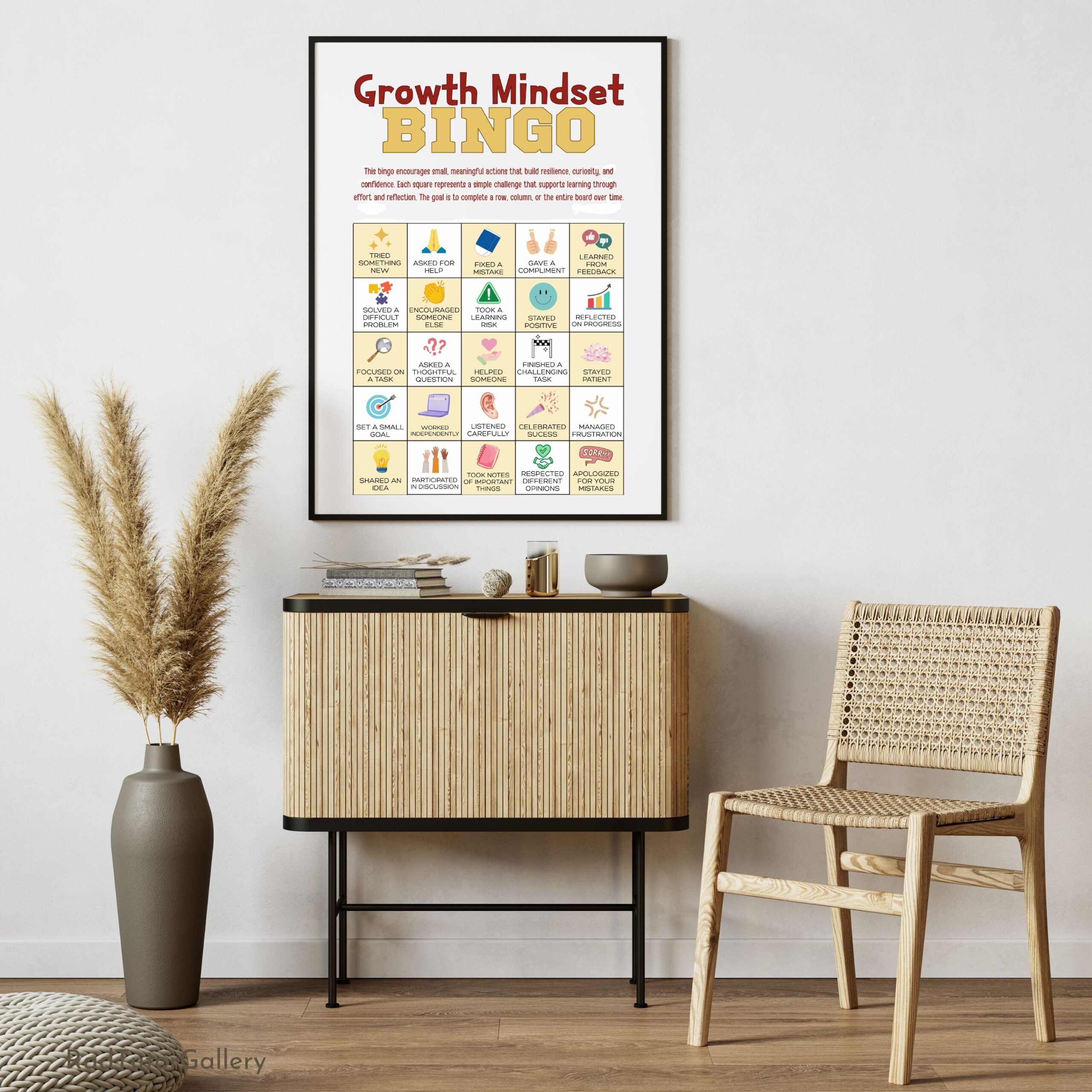 Growth Mindset Bingo Print