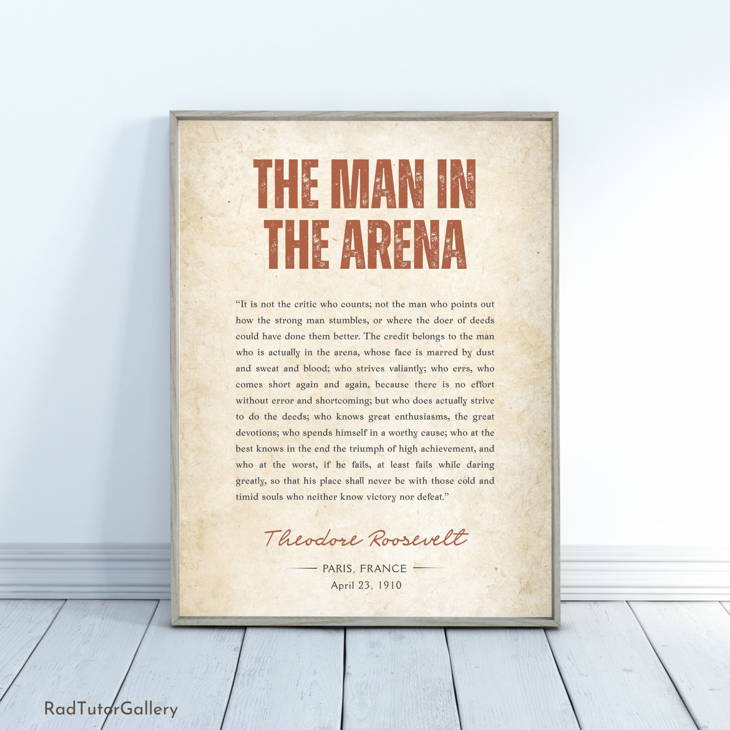 The Man in the Arena Print