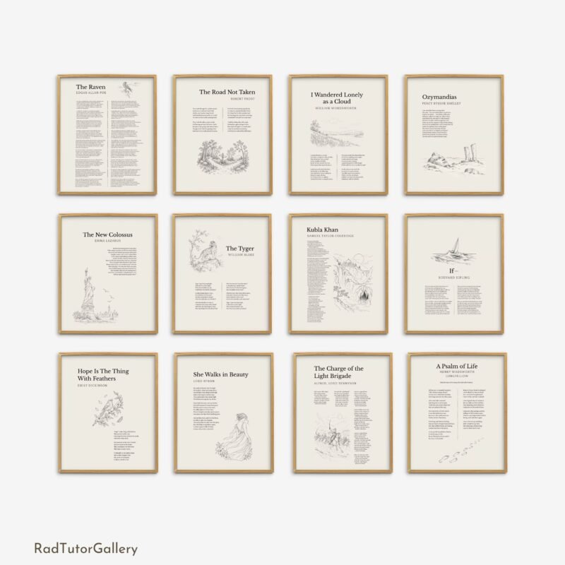 Famous Poems Printable Classroom Posters | Classroom Decor