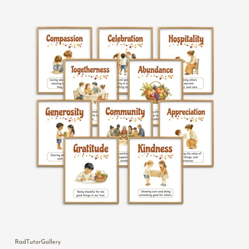 thanksgiving printables posters for classroom