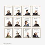 famous stem figures scientists printable wall art