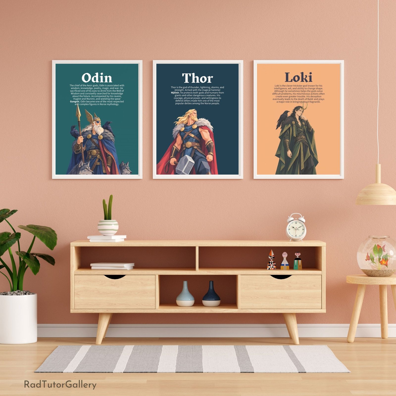 Norse Gods and Goddesses Set | Printable Classroom Posters | Literature Classroom Decor