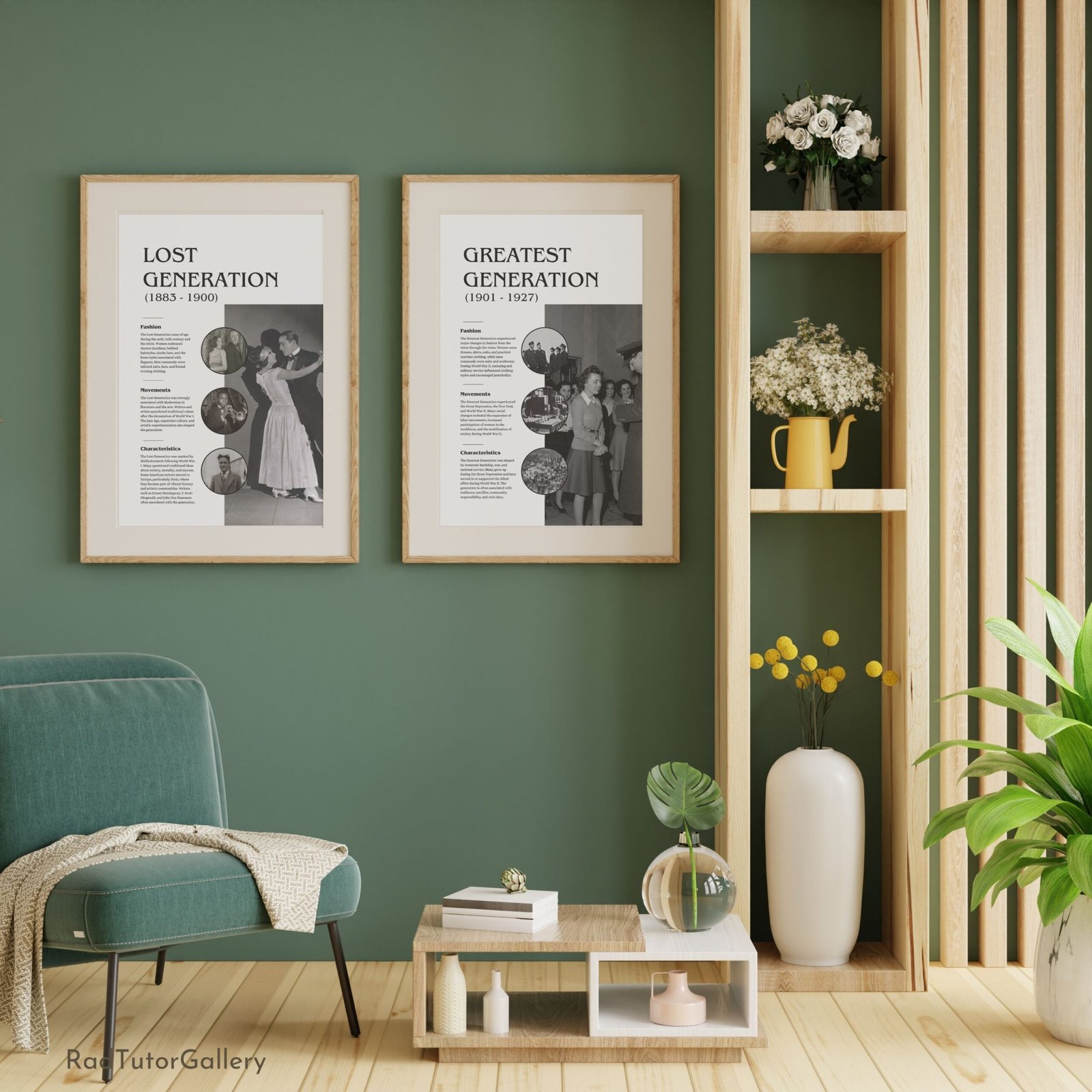 Generations Posters | Printable Classroom Posters | History Classroom Decor (Copy)