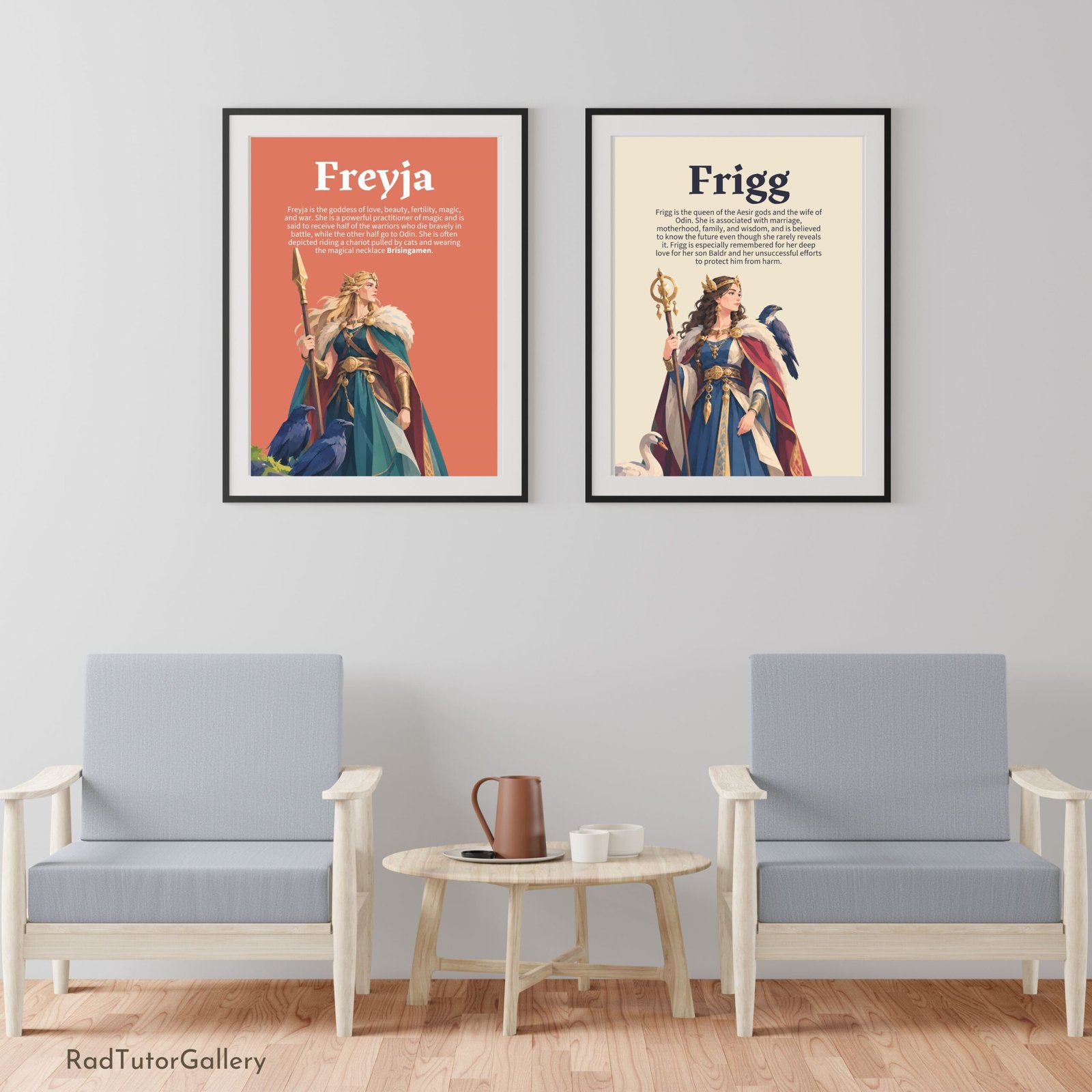 Norse Gods and Goddesses Set | Printable Classroom Posters | Literature Classroom Decor