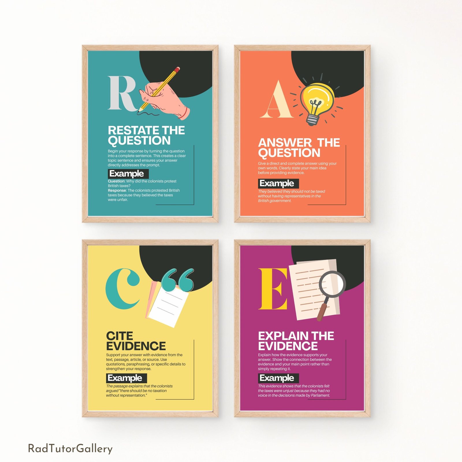 race writing strategies printable classroom poster