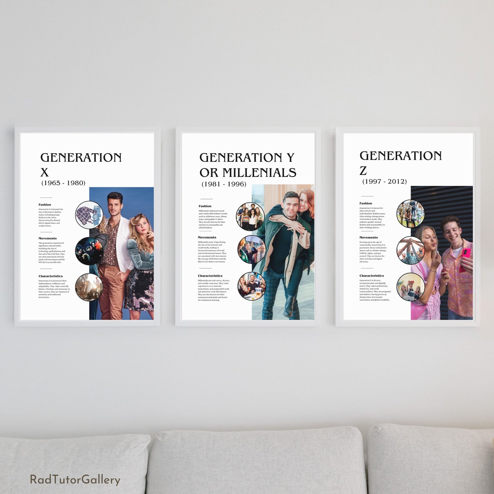 Generations Posters | Printable Classroom Posters | History Classroom Decor (Copy)