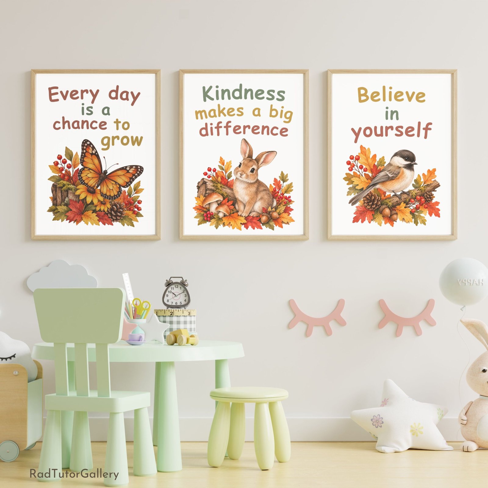 Woodland Animals Set | Growth Mindset Printable Classroom Posters | Autumn Animals Fall Classroom Decor