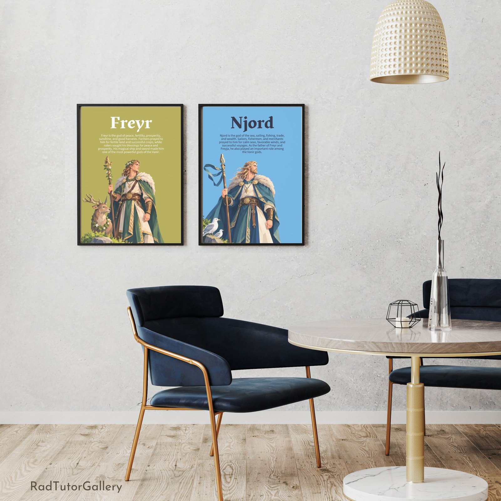 Norse Gods and Goddesses Set | Printable Classroom Posters | Literature Classroom Decor