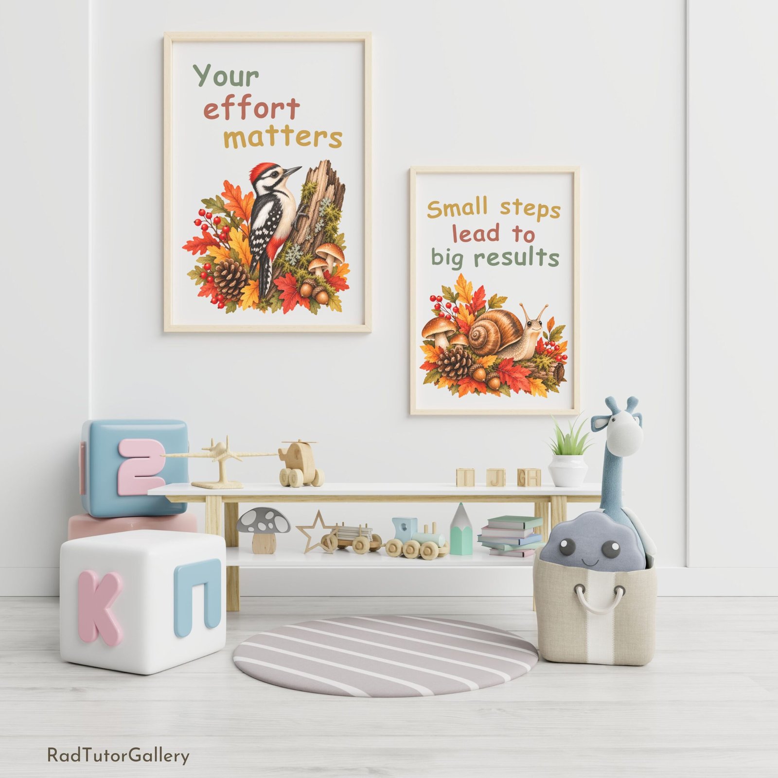 Woodland Animals Set | Growth Mindset Printable Classroom Posters | Autumn Animals Fall Classroom Decor