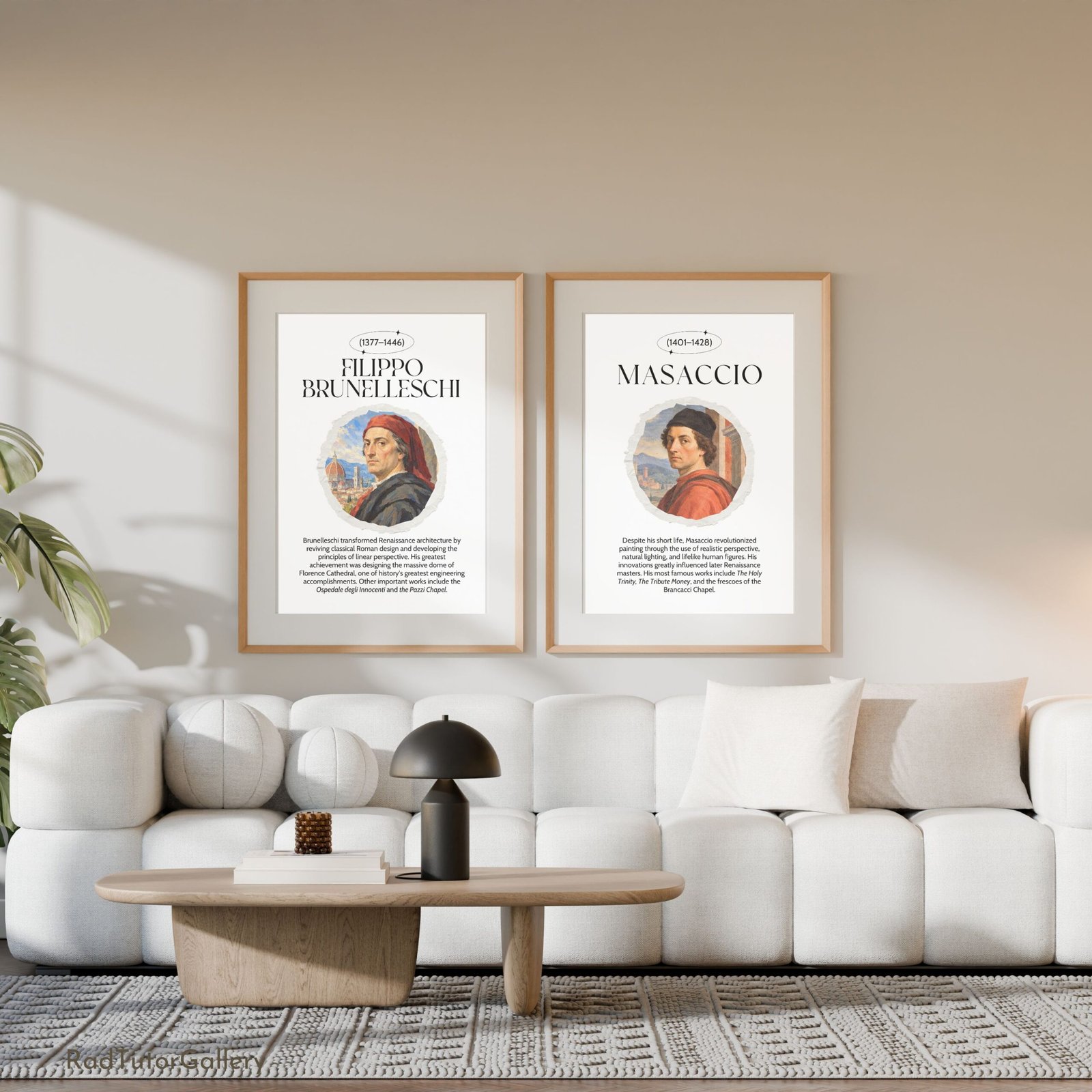 famous renaissance artist printable classroom poster