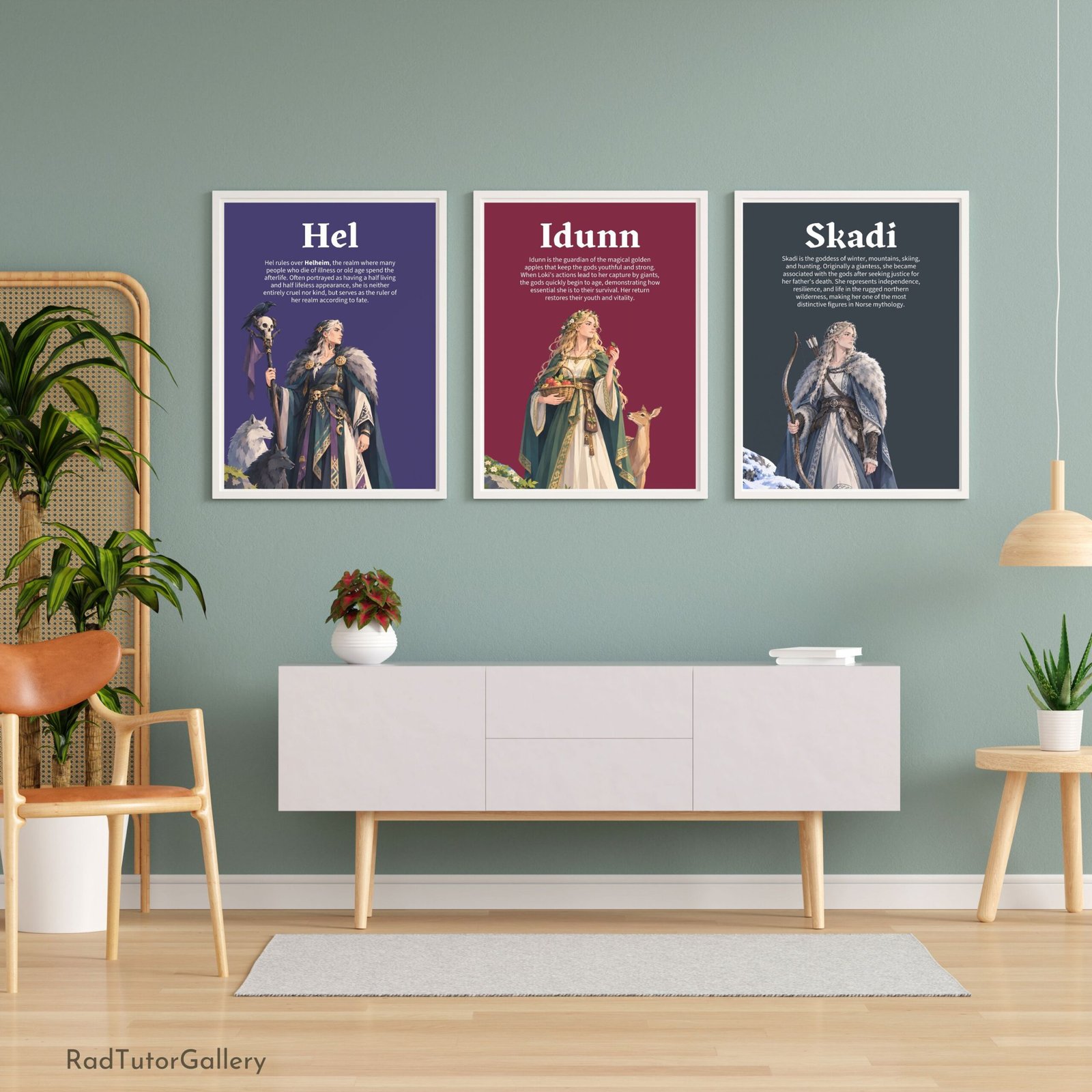 Norse Gods and Goddesses Set | Printable Classroom Posters | Literature Classroom Decor