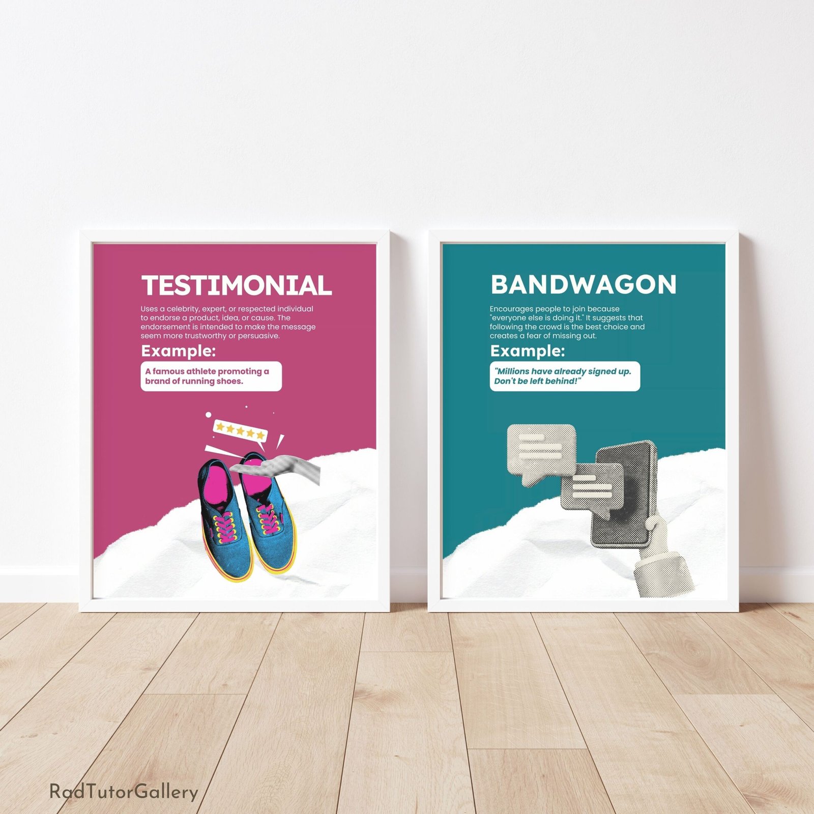 propaganda techniques, cognitive bias, critical thinking, media literacy posters