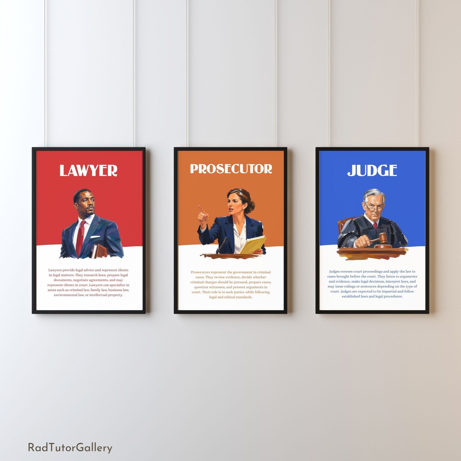 Legal Careers Set | Social Studies Printable Classroom Posters