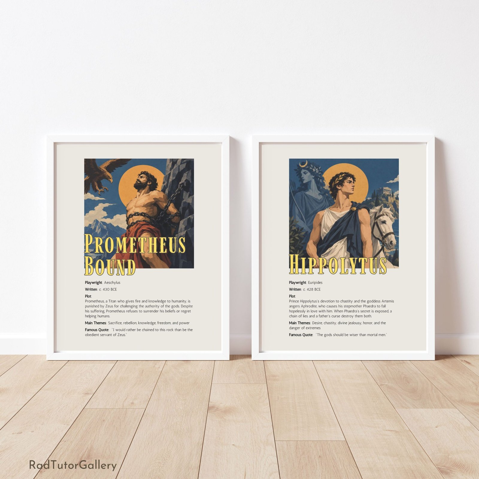 Famous Greek Tragedies Set | Printable Classroom Poster