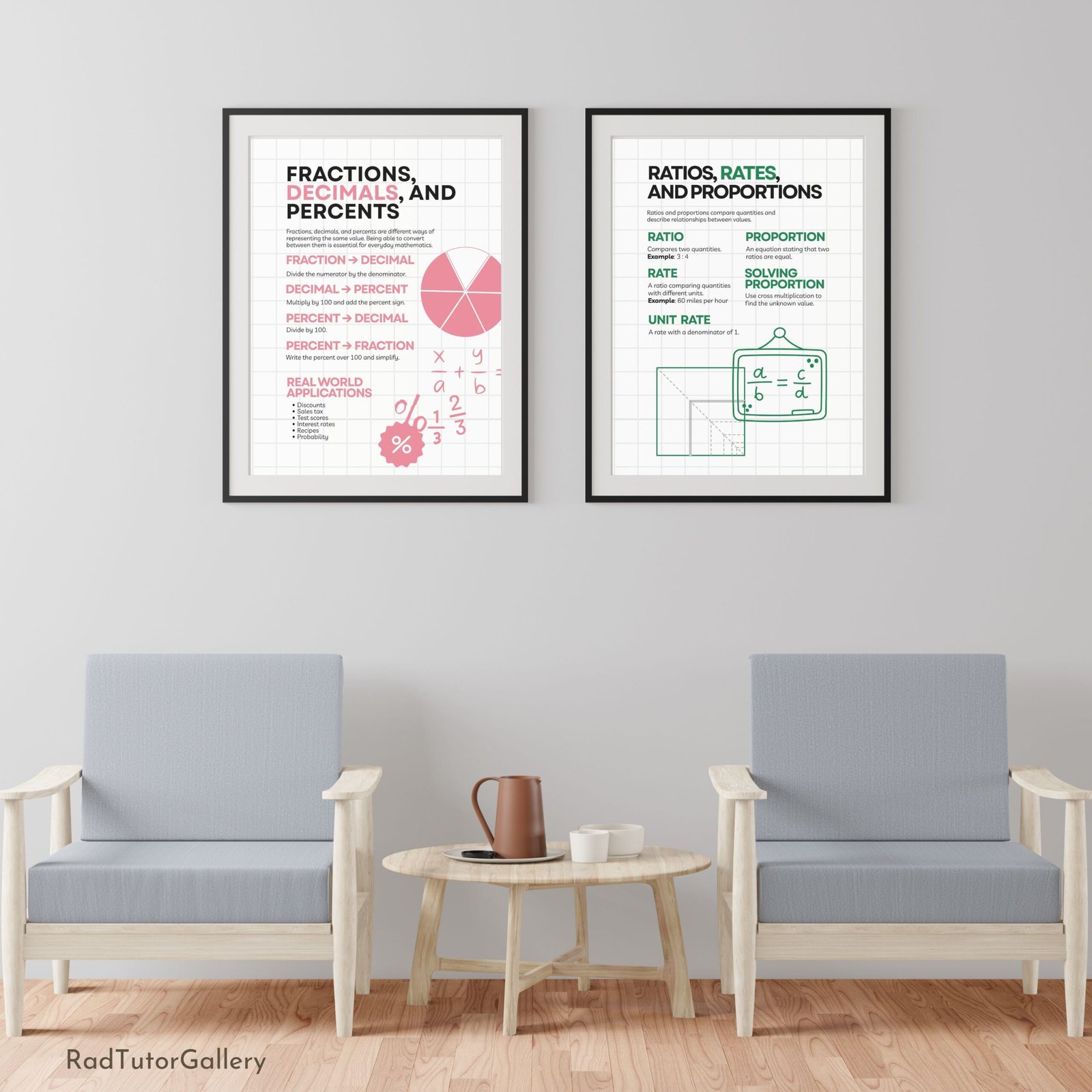 math educational set, math bulletin board, math for high school