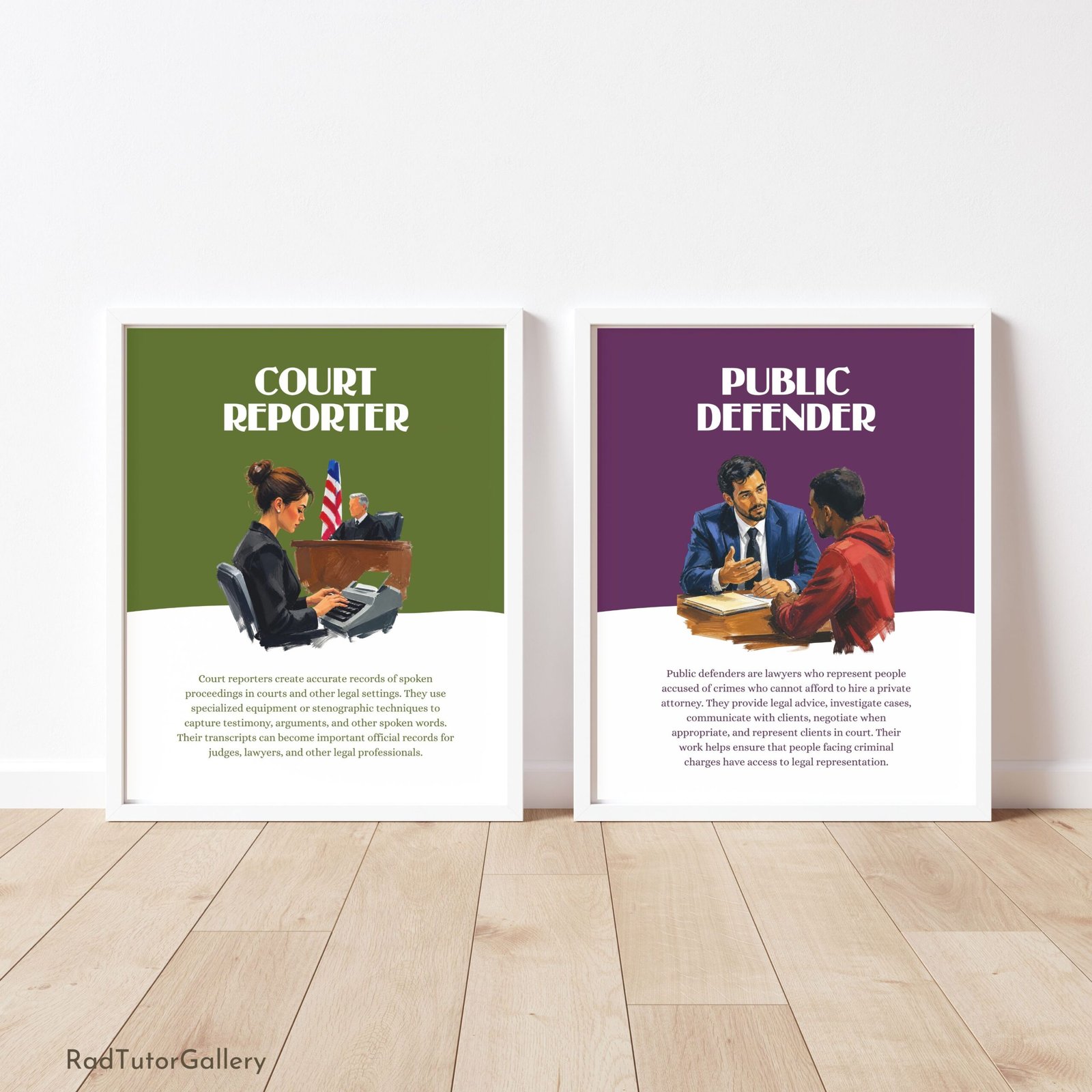 Legal Careers Set | Social Studies Printable Classroom Posters