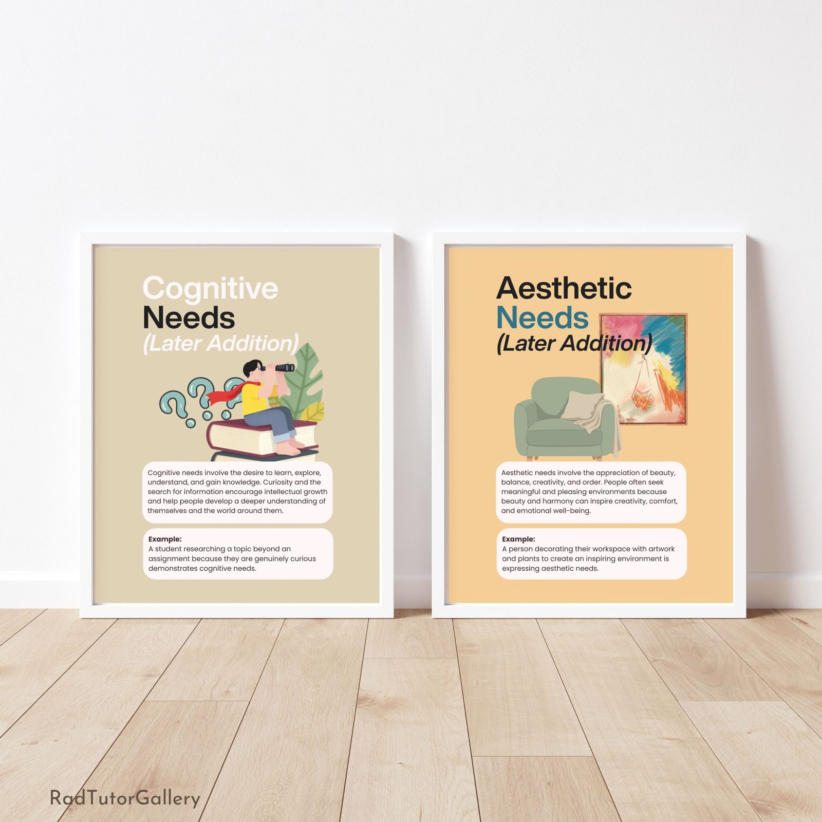 Maslow's hierarchy of needs prints, counseling room therapy wall decor, growth mindset posters