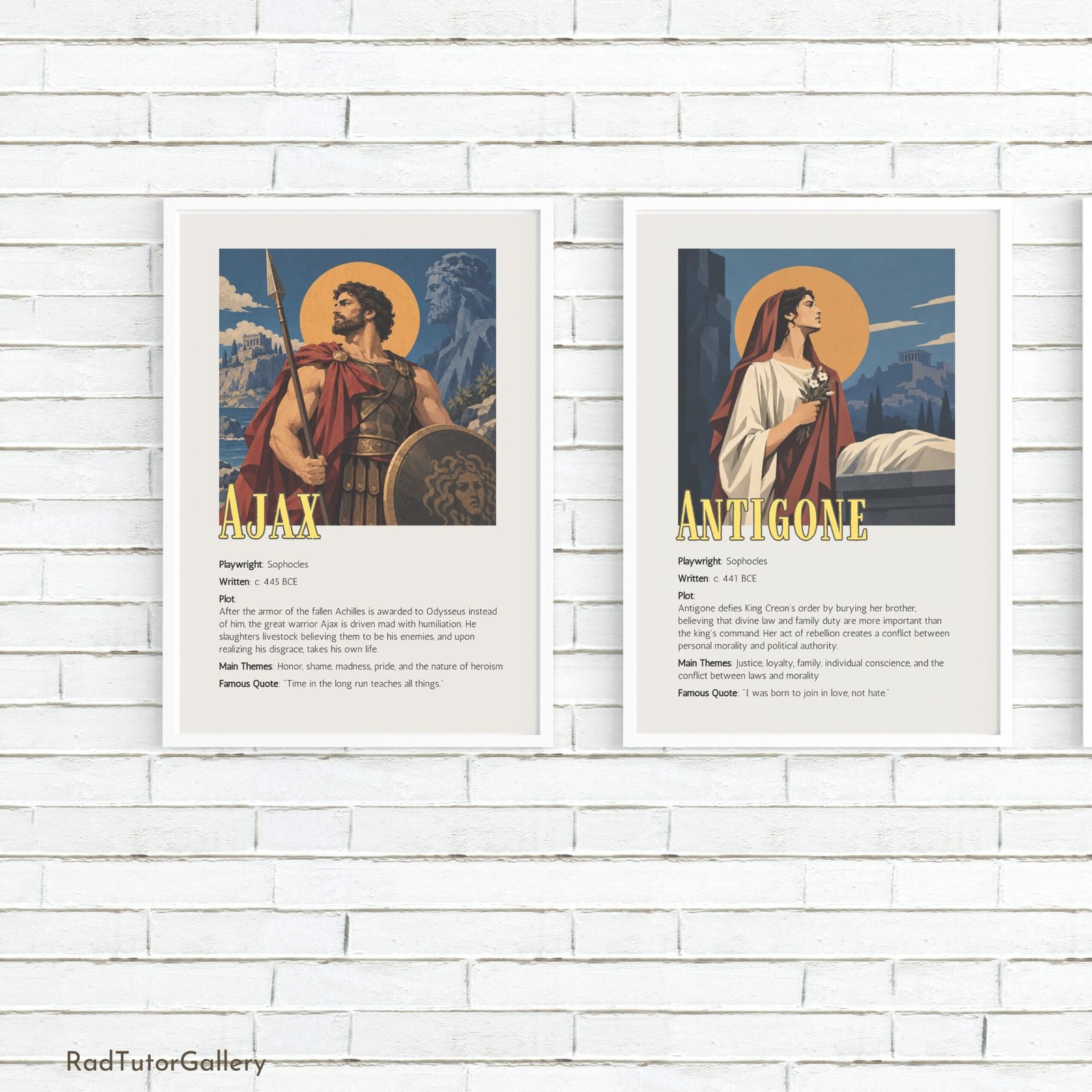 Famous Greek Tragedies Set | Printable Classroom Poster