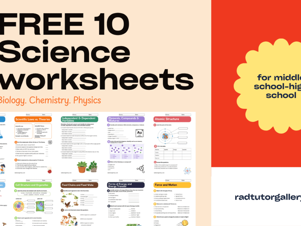 10 Free Science Worksheets for Middle School